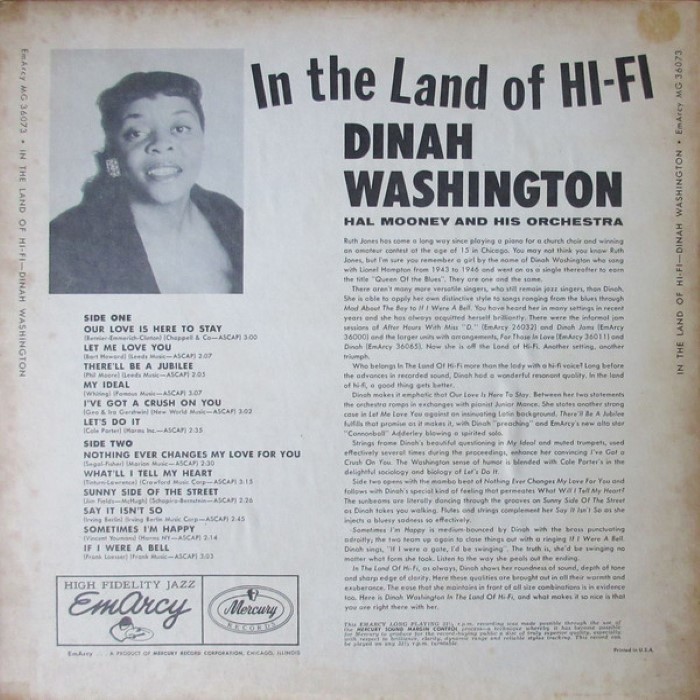 Dinah Washington - In the Land of Hi-Fi